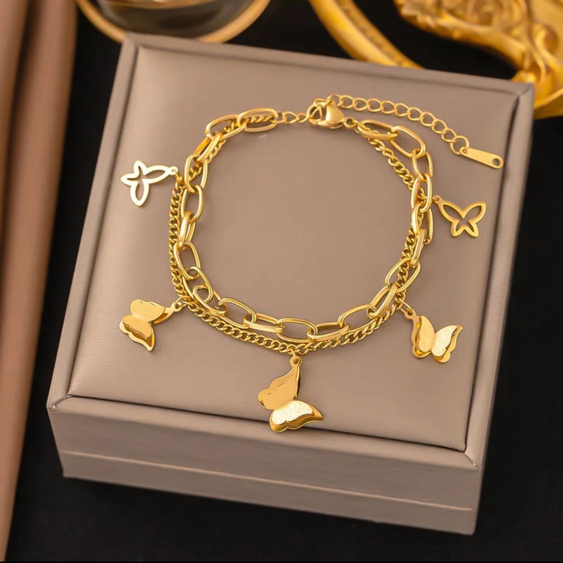 Butterfly charm bracelet