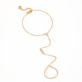 Gold drop chain bracelet