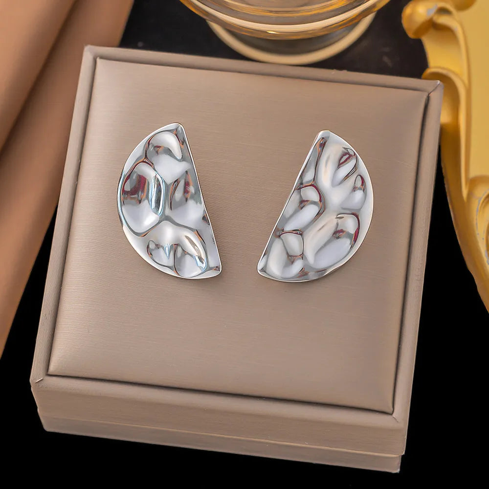 Quicksilver Petal Studs