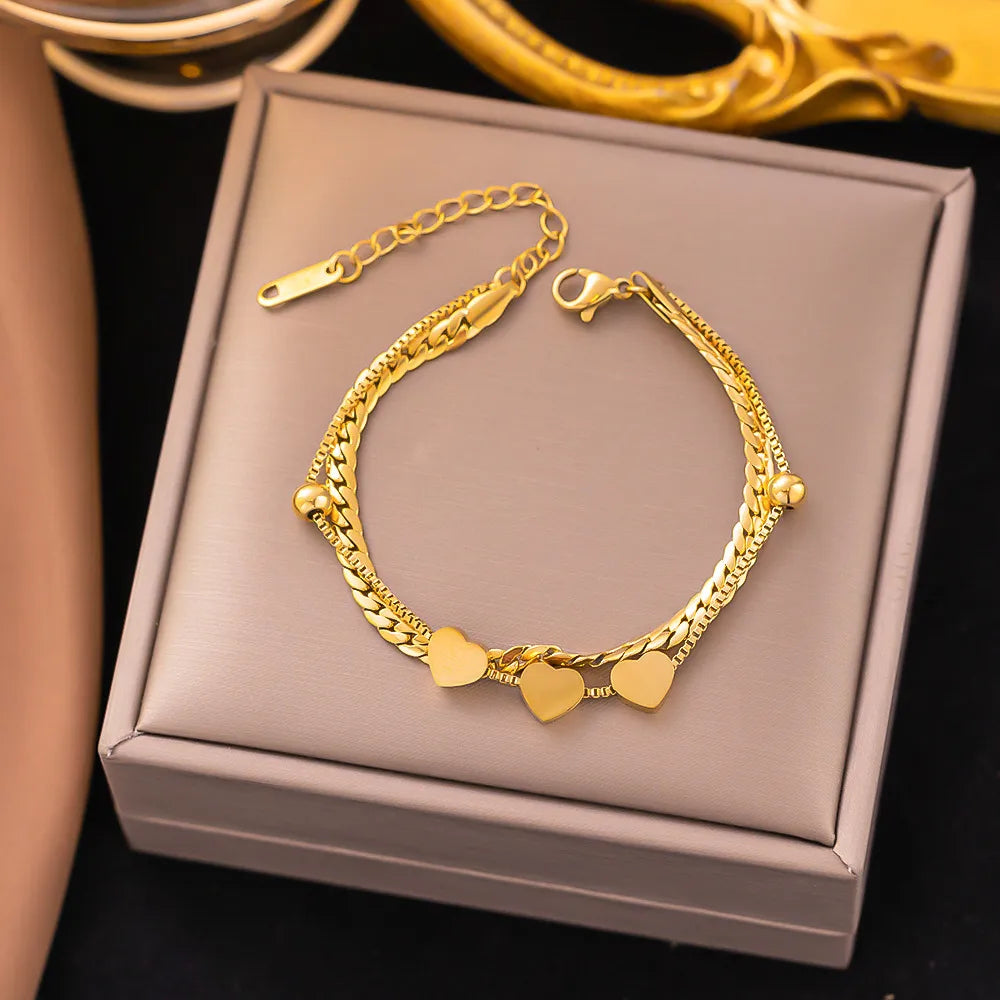 The Trinity Heart-Link Bracelet