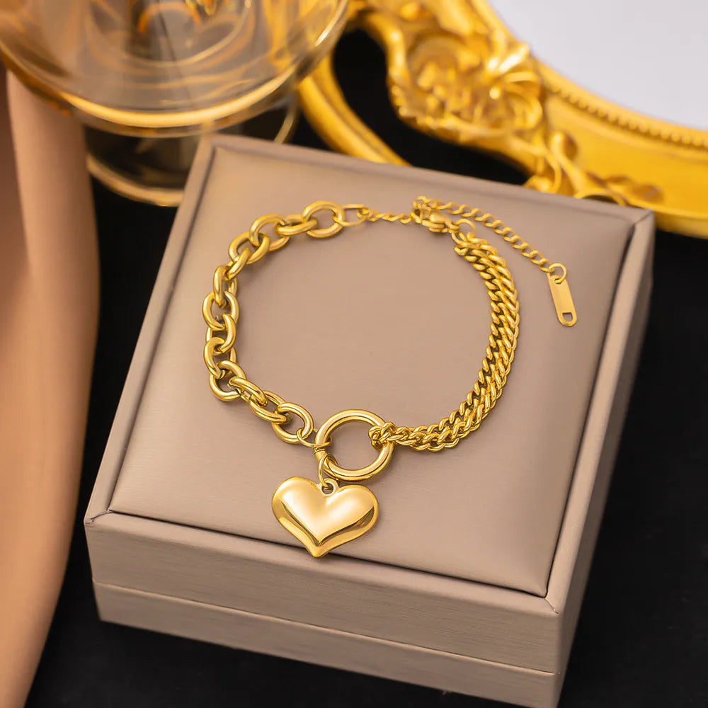 The Hybrid Heart Link Bracelet