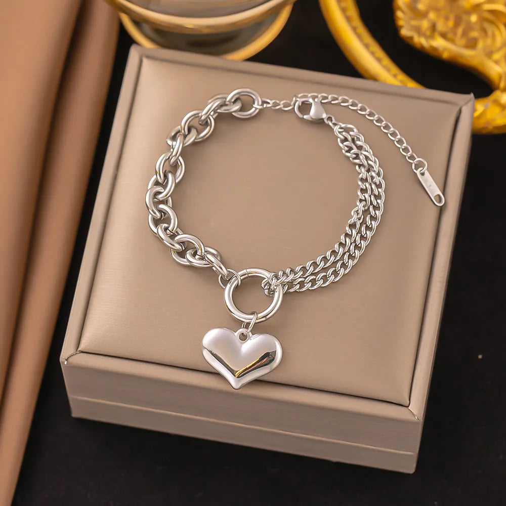 The Hybrid Heart Link Bracelet